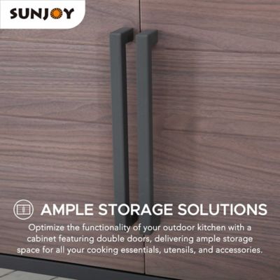 Image showing  Outdoor Kitchen Sink with Cabinet Stainless Steel Sink Station for Outdoor Grill Cart