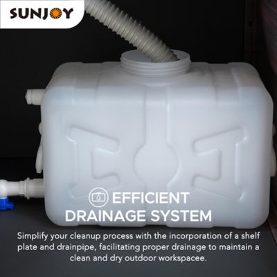 Image showing  Outdoor Kitchen Sink with Cabinet Stainless Steel Sink Station for Outdoor Grill Cart