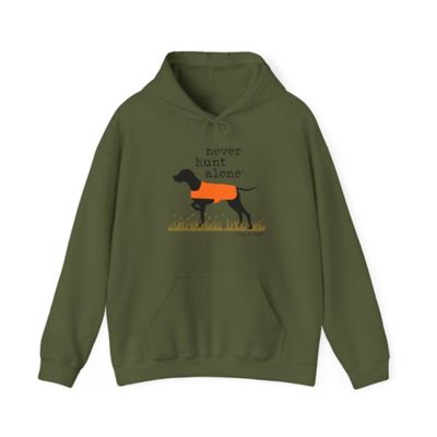 Dog is Good Never Hunt Alone Heavy Blend Hooded Long Sleeve Sweatshirt