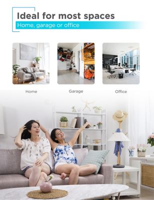 Image showing 5 th Black & Decker 12 in. Dual Blade Table Fan with Remote, 90 Degree Oscillating Fan with Adjustable Tilt