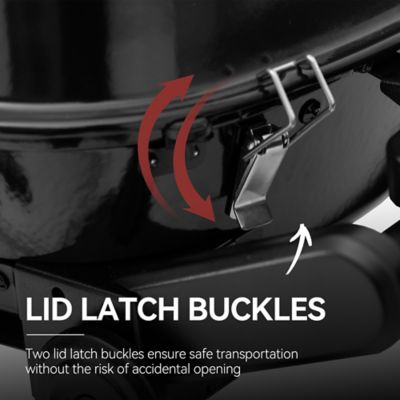 Image showing 7 th Royal Gourmet 2-Burner Portable Tabletop Propane Gas Grill with Foldable Side Tables, Black