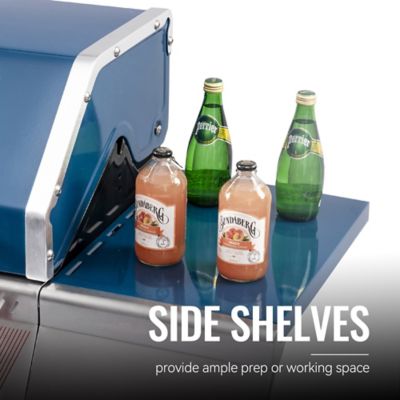 Image showing 6 th Royal Gourmet 5-Burner Propane Gas Grill with Cabinet, Blue, With Sear, Rear and Side Burner