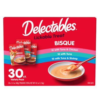 Image showing  Bisque Variety Pack Lickable Cat Treat and Topper, 30 ct.