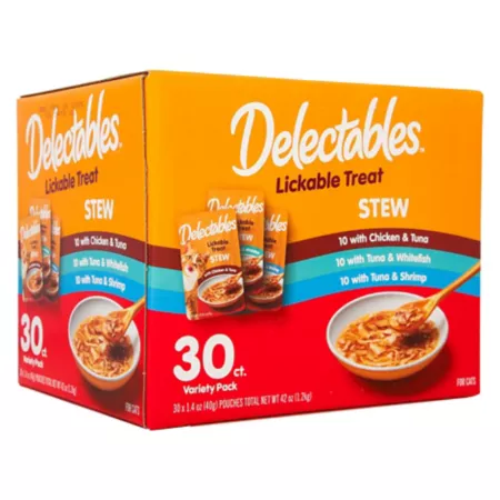 Hartz Delectables Lickables Stew Variety pk 30 ct Cat Lickable Treats