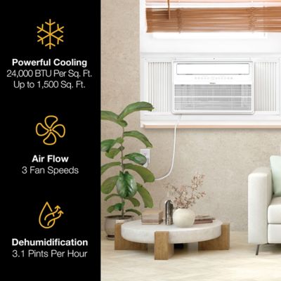 Image showing  24000 BTU 230 V Window-Mounted Inverter Air Conditioner with Remote Control
