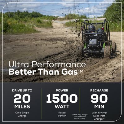 Image showing  60V Stealth Battery-Powered Electric Youth 2-Seater Go-Kart, BATTERIES & CHARGER NOT INCLUDED