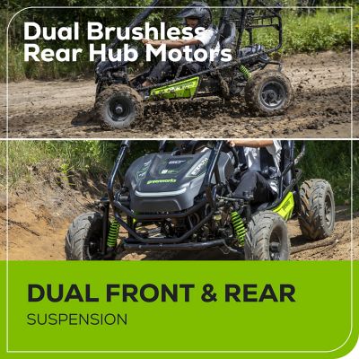 Image showing  60V Stealth Battery-Powered Electric Youth 2-Seater Go-Kart, BATTERIES & CHARGER NOT INCLUDED