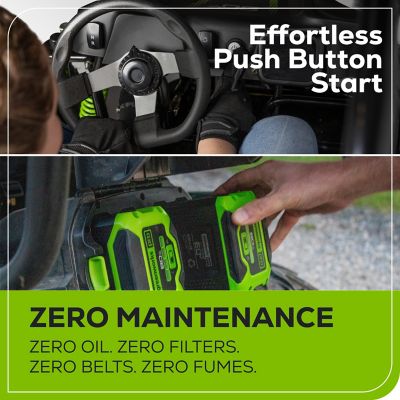 Image showing 5 th Greenworks 60V Stealth Battery-Powered Electric Youth 2-Seater Go-Kart, BATTERIES & CHARGER NOT INCLUDED