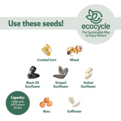 Image showing  Tasty Tidbit Recycled Plastic Bird Feeder, 0.875 qt.