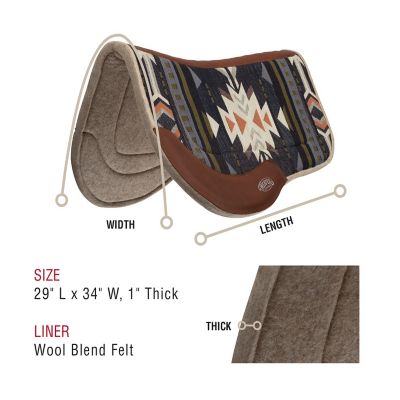 Image showing  All Purpose Trail Gear Contoured Wool Blend Felt Saddle Pad