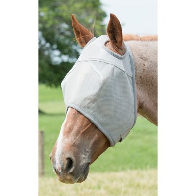 Weaver Equine Ear Hole Fly Mask with Xtended Life Closure System, Gray