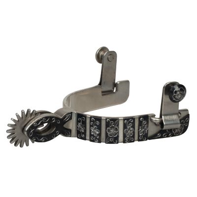 Weaver Equine Ladies ft. Floral Chihuahua Spur, Brushed Stainless Steel