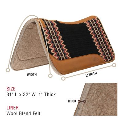 Image showing  New Zealand Wool Saddle Pads, 31 in. x 32 in.