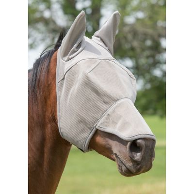 Weaver Equine Nose and Ear Covered Fly Masks with Xtended Life Closure System, Small, Gray