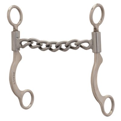 Weaver Equine Pro Series Short 6-1/2 in. Cheek Horse Bit, Brushed Stainless Steel, 25006-04