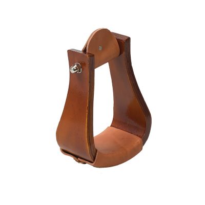 Weaver Leather Sloped Wooden Roper Stirrups with Leather