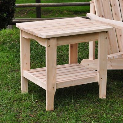 Image showing  Carlisle Outdoor Rectangular 2-Tier Wood Adirondack Patio Side Table