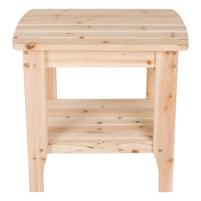 Image showing  Carlisle Outdoor Rectangular 2-Tier Wood Adirondack Patio Side Table