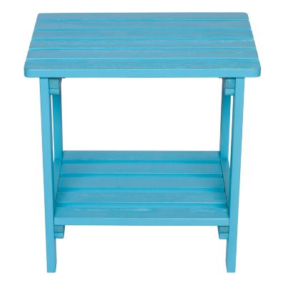 Image showing  Carlisle Outdoor Rectangular 2-Tier Wood Adirondack Patio Side Table