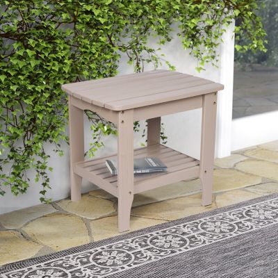 Image showing  Carlisle Outdoor Rectangular 2-Tier Wood Adirondack Patio Side Table