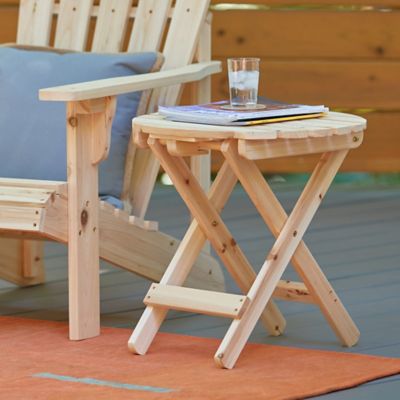 Image showing  Apex Round Outdoor Folding Adirondack End Table (Assembled)