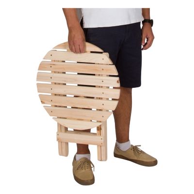 Image showing  Apex Round Outdoor Folding Adirondack End Table (Assembled)