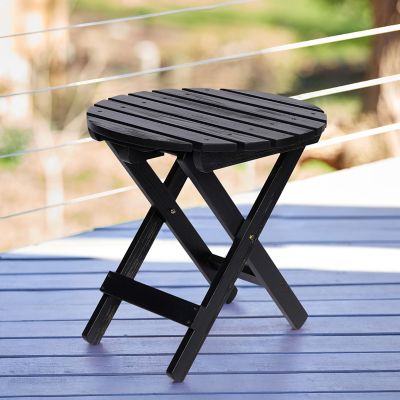 Image showing  Apex Round Outdoor Folding Adirondack End Table (Assembled)