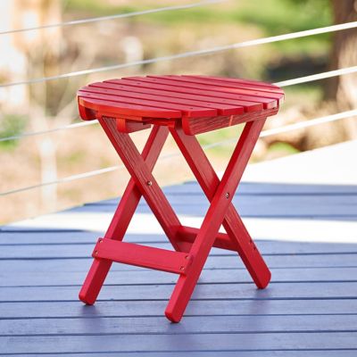 Image showing 1 th Shine Company Apex Round Outdoor Folding Adirondack End Table (Assembled)