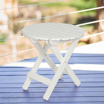 Image showing  Apex Round Outdoor Folding Adirondack End Table (Assembled)