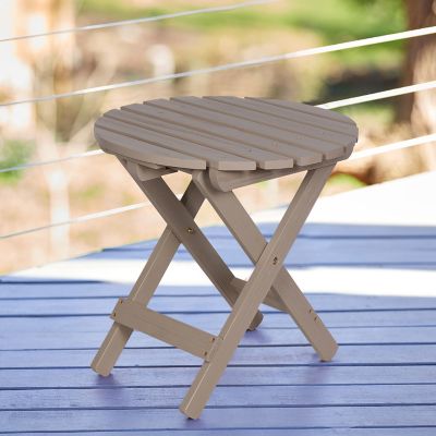 Image showing  Apex Round Outdoor Folding Adirondack End Table (Assembled)