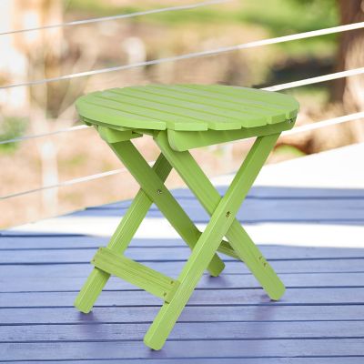 Image showing  Apex Round Outdoor Folding Adirondack End Table (Assembled)