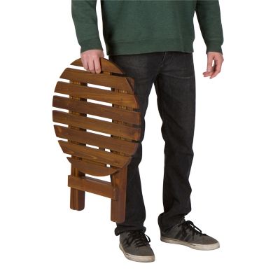 Shine Company Apex Round Outdoor Folding Adirondack End Table (Assembled)