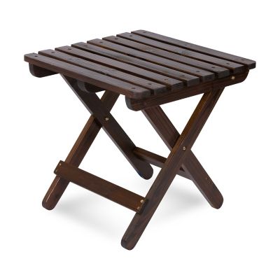 Shine Company Apex Square Outdoor Folding Adirondack End Table (Assembled)