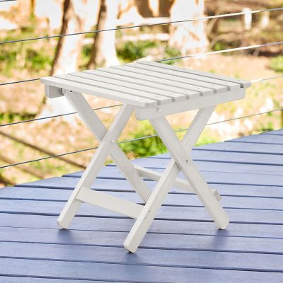 Image showing 1 th Shine Company Apex Square Outdoor Folding Adirondack End Table (Assembled)