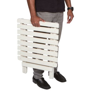 Image showing 4 th Shine Company Apex Square Outdoor Folding Adirondack End Table (Assembled)