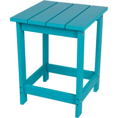 Shine Company Camden Outdoor Portable All-Weather HDPE Adirondack Side Table