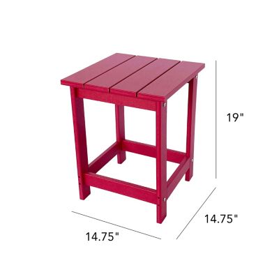 Image showing  Camden Outdoor Portable All-Weather HDPE Adirondack Side Table