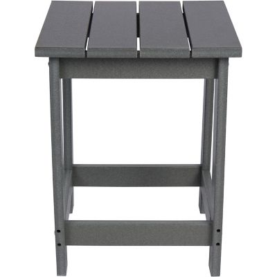 Image showing 2 th Shine Company Camden Outdoor Portable All-Weather HDPE Adirondack Side Table