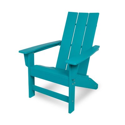 Shine Company Fairfield Modern Slatted All-Weather Poly Resin Lumber Adirondack Chair