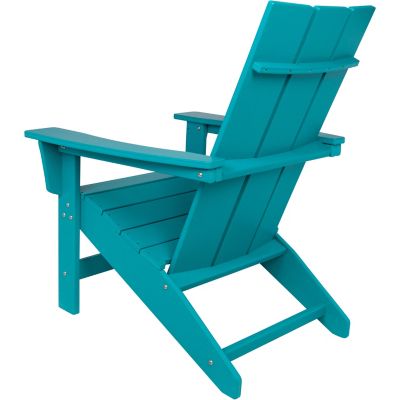 Image showing  Fairfield Modern Slatted All-Weather Poly Resin Lumber Adirondack Chair