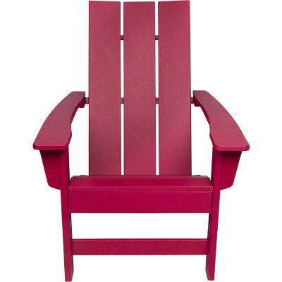 Image showing  Fairfield Modern Slatted All-Weather Poly Resin Lumber Adirondack Chair