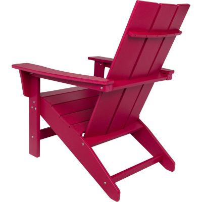 Image showing  Fairfield Modern Slatted All-Weather Poly Resin Lumber Adirondack Chair