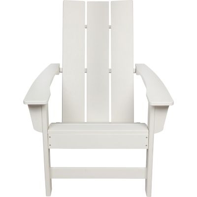 Image showing 3 th Shine Company Fairfield Modern Slatted All-Weather Poly Resin Lumber Adirondack Chair