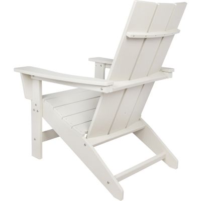 Image showing 4 th Shine Company Fairfield Modern Slatted All-Weather Poly Resin Lumber Adirondack Chair