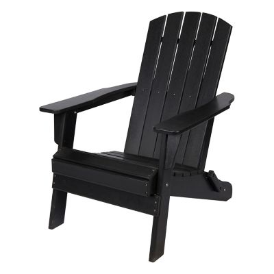 Shine Company Camden All-Weather Poly Resin Wood Outdoor Adirondack Chair, Foldable