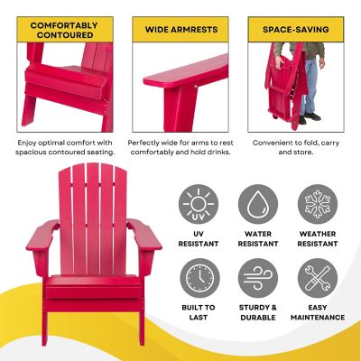 Image showing  Weather Resistant Folding Adirondack Chair