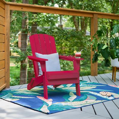 Image showing  Weather Resistant Folding Adirondack Chair