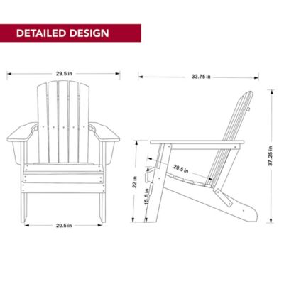 Image showing  Weather Resistant Folding Adirondack Chair