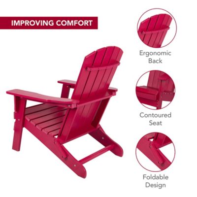 Image showing  Weather Resistant Folding Adirondack Chair