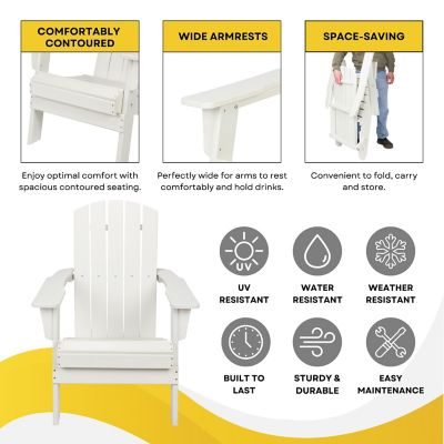 Image showing  Weather Resistant Folding Adirondack Chair